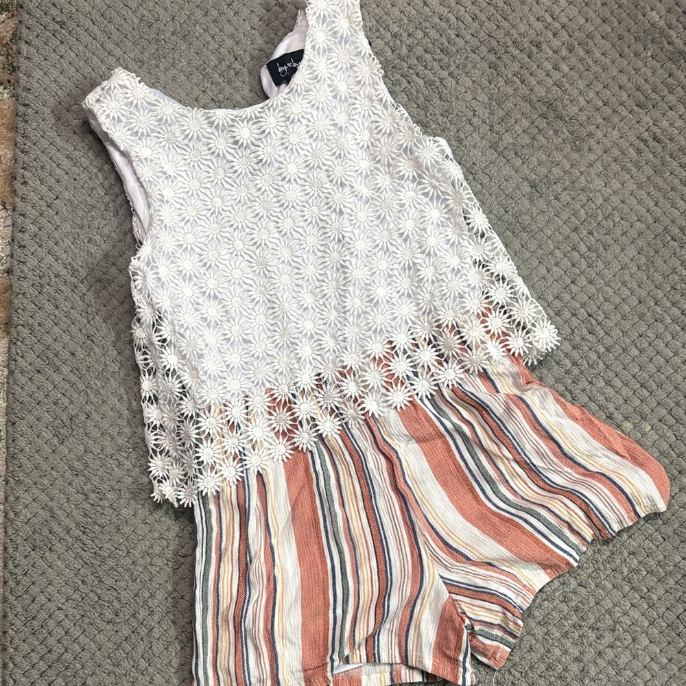 by & by Girl's Romper
